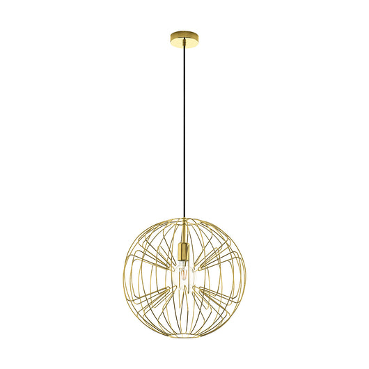 Lampadario A Sospensione Contemporaneo Okinzuri Acciaio Ottone 1 Luce E27