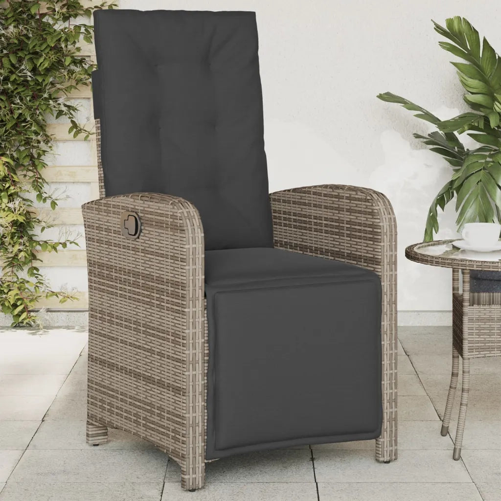 Sedie da Giardino Reclinabili 2 pz | Sedie da Esterno con Poggiapiedi Polyrattan