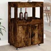 vidaXL Carrello Bar Rovere Fumo 60x39,5x89 cm in Legno Multistrato