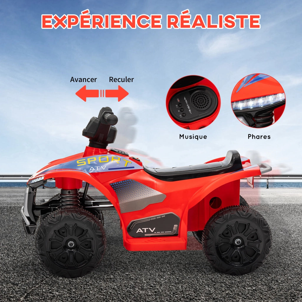 Auto Elettrica Bambini 6V ¨C zephmum ¨C Rosso 71x40.5x45 cm