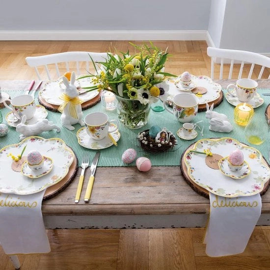 Decorazione di Pasqua eierdoppietto giallo verde - magnetron resistente - decorazione di Pasqua - porcellana di alta qualità