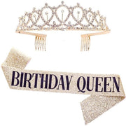Decorazione di Festa per Principessa con Strass e Glitter - Corona di Compleanno con Decorazioni di Lusso