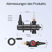 CUV-111 Chiarificatore acqua per laghetti Filtro luminoso 11W