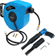 Avvolgitubo per Aria Compressa Tubo 10m 1/4' Ablatore ad Aghi 4000 U/min 260 l/min