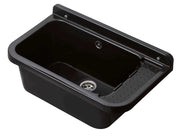 PILOZZO da muro in PP - Dim: 60 cm - Completo di GRIGLIA appoggiatutto - CR - Colore: NERO LUCIDO