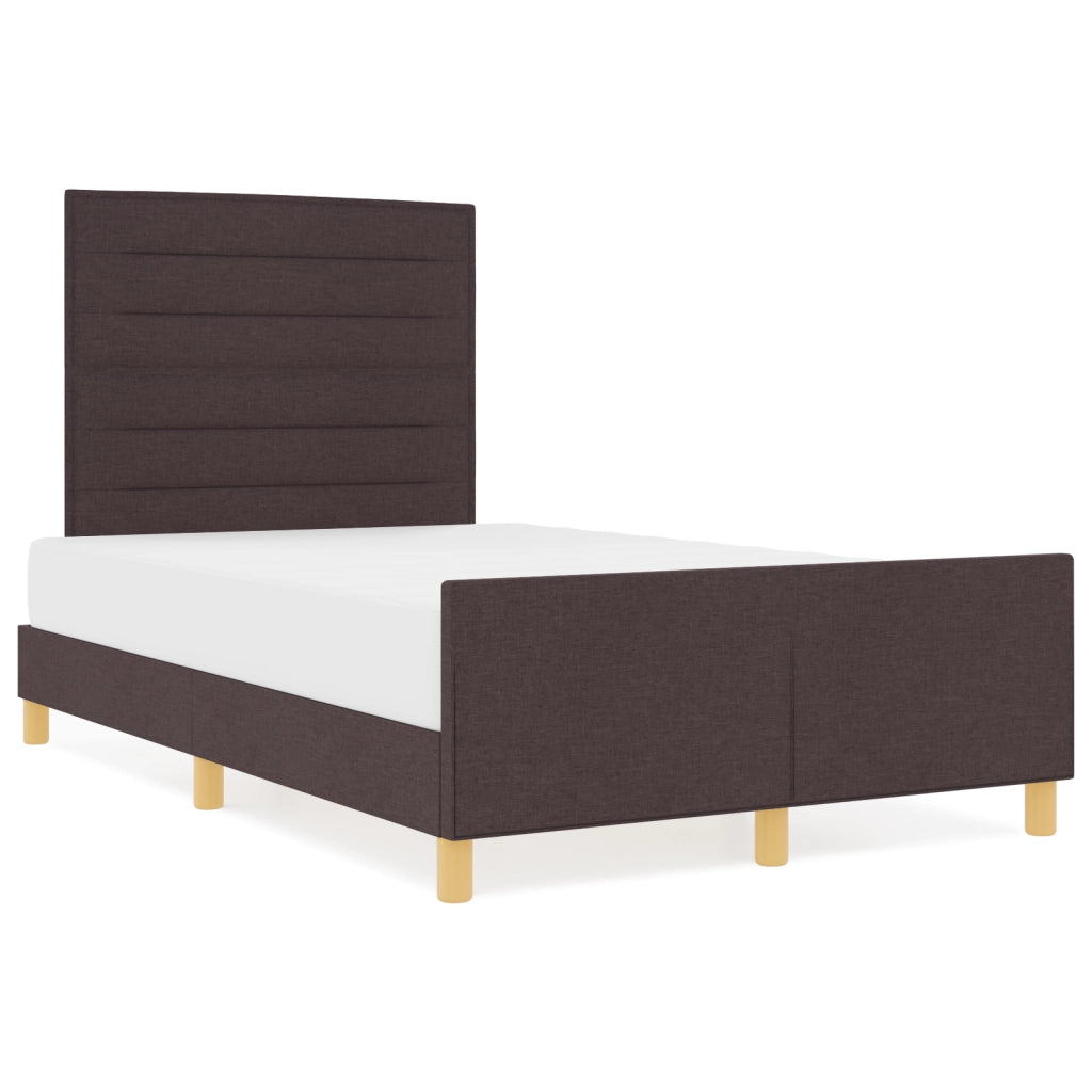 Struttura letto  marrone scuro 120x190 cm in tessuto