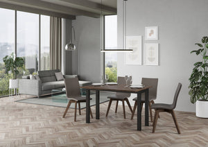 Tavolo Salvaspazio Allungabile 120/200x45/90x80/78 cm Everyday Double Noce