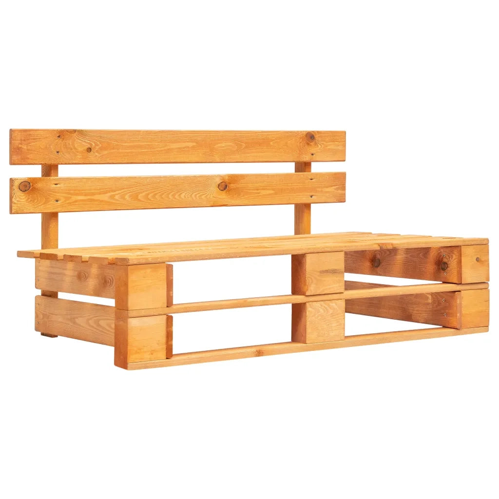 Divano Centrale da Giardino Pallet-Sofa Modulare-Divanetto da esterno Legno Pino Impregnato Ambra 112104