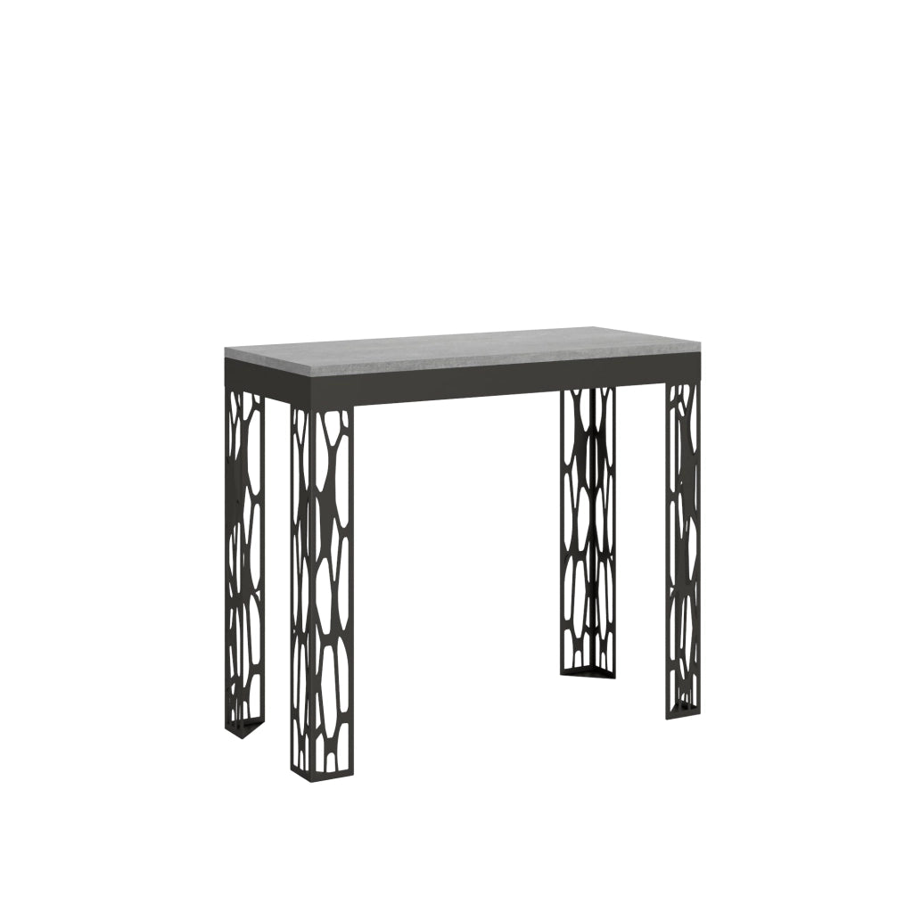 Consolle Allungabile 90-300x40x77 cm in Nobilitato Grigio