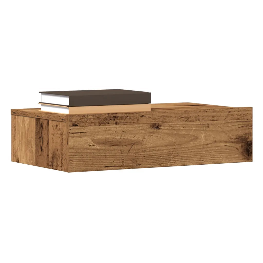 Comodino | Armadio da Notte | Mobiletto da notte Legno Antico 60x35 cm in Legno Multistrato