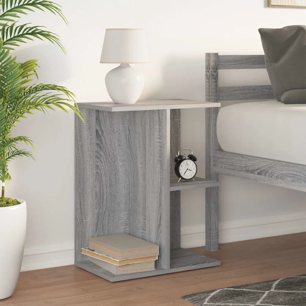 Comodino-Tavolino da notte Grigio Sonoma 46,5x29x61 cm in Legno Multistrato