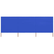 Paravento in tessuto a 3 pannelli 400 x 120 cm blu azzurro 02_0008802