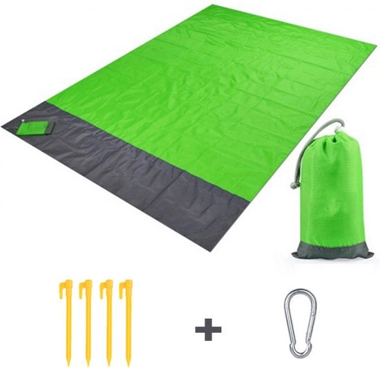Tappeto da picnic - 200 x 210 - Tappeto da giardino - Acquaproof - Coperta da esterno - Imbottito - Opvouwbaar - inclusa 4 staffe