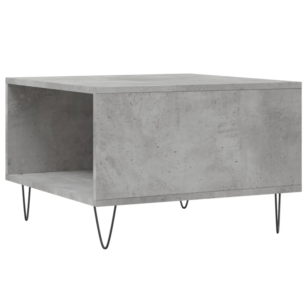 Tavolino Salotto Grigio Cemento 55x55x36,5 cm Legno Multistrato 830760