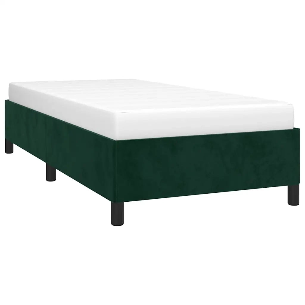 Giroletto senza Materasso Verde Scuro 90x200 cm in Velluto 347303
