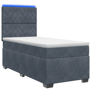 Letto box spring con materasso Grigio Scuro 90 x 200 cm Velluto 3455025