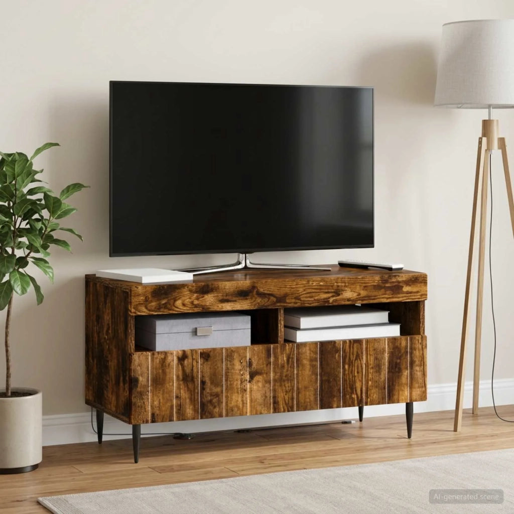 Mobile TV LED Rovere Fumo Legno ingegnerizzato 896560
