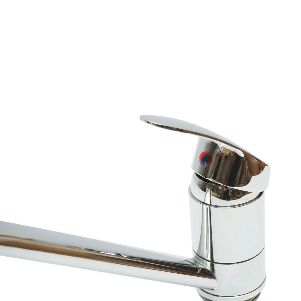 Miscelatore lavello cucina con bocca mobile 22cm, leva singola, cartuccia in ceramica, cromo lucido