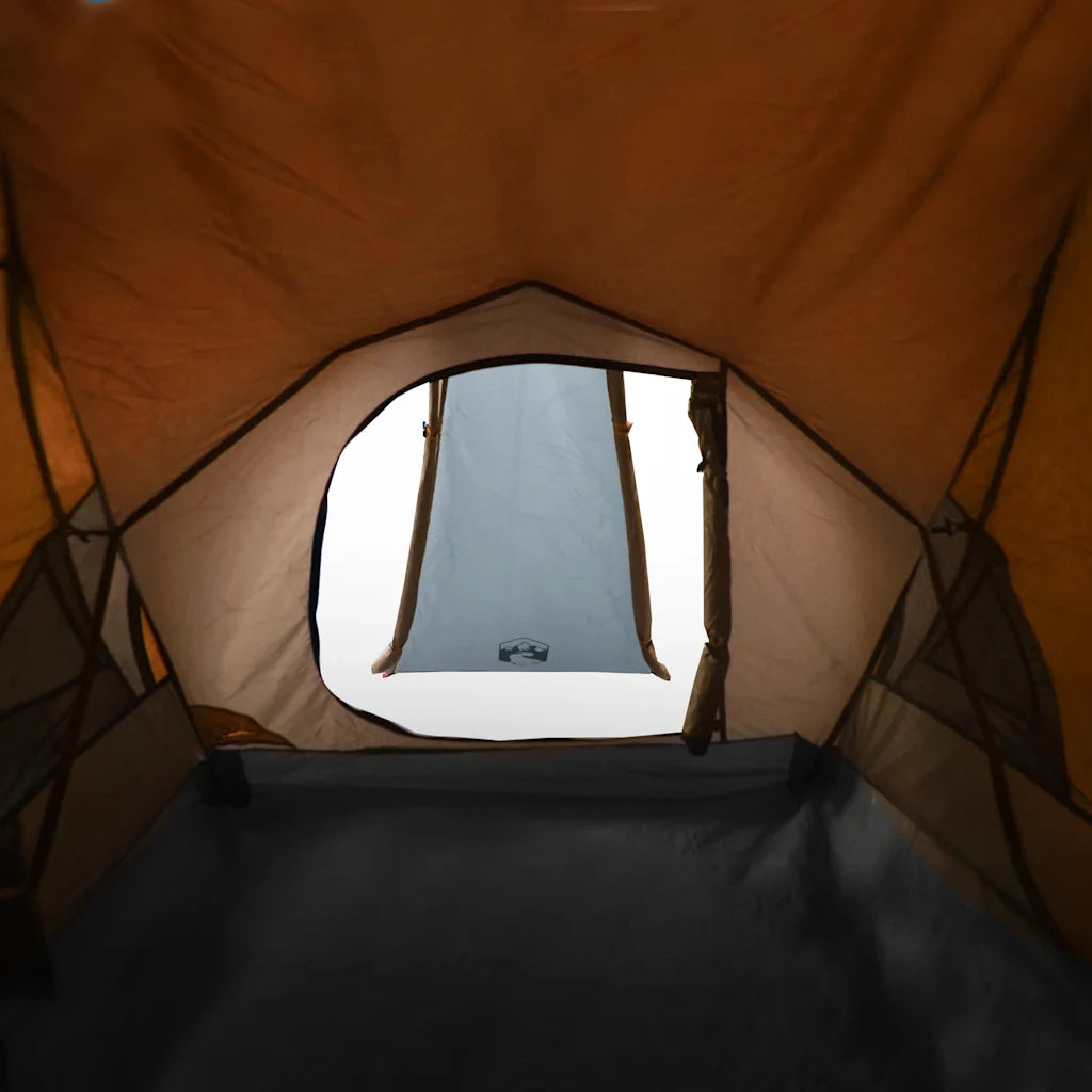 Tenda da Campeggio a Cupola 2 Persone Grigio e Arancione 94341