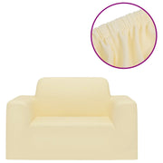 Fodera Elasticizzata per Divano in Jersey di Poliestere Crema CFW9556335