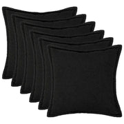 Federa 6 pcs HOUTEN Nero 55 x 55 cm Bouclé 920448
