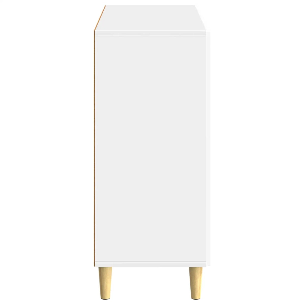 Credenza Bianco Lucido 89 x 34,5 x 80 cm Legno ingegnerizzato