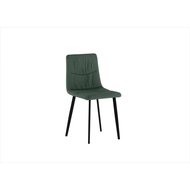Sedia rivestita in tessuto easy-clean Gambe in metallo verniciato Ariel 46cm X 55cm H 87.5cm Stones