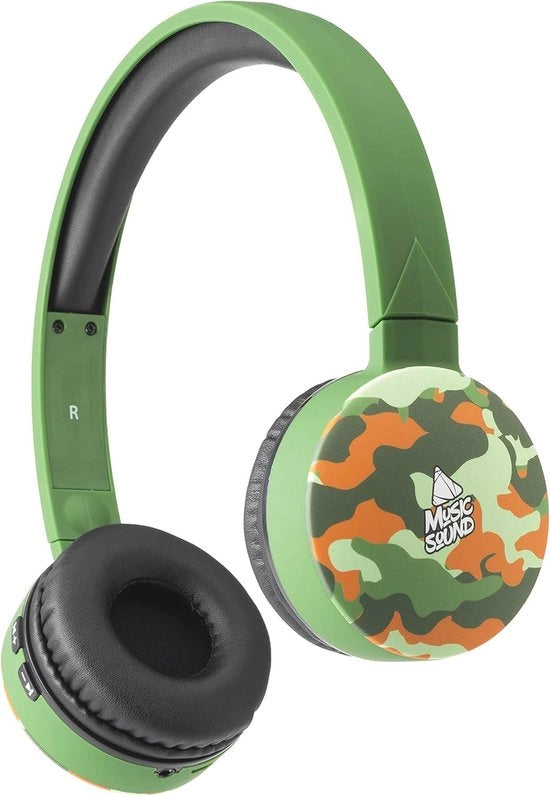Cuffia Bluetooth con Cintura Estensibile e 20 ore di Riproduzione - Camouflage