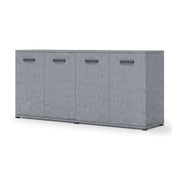 Mobile multiuso da soggiorno grigio cemento in legno nobilitato 180x80x45 cm