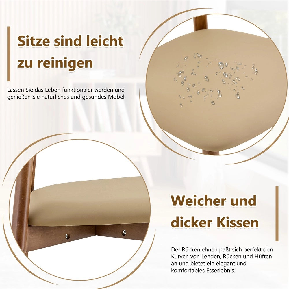 Set 2 Sedie da Pranzo Imbottite ¨C MINIMAL ¨C Legno, Schienale Ergonomico, Moderne