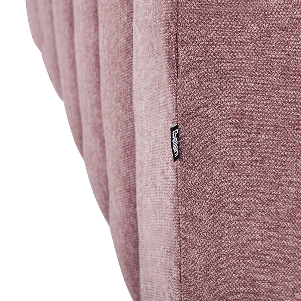 Chaise Lounge con Rivestimento in tessuto rosa Gambe nere Cuscino aggiuntivo lato destro Design moderno e glam