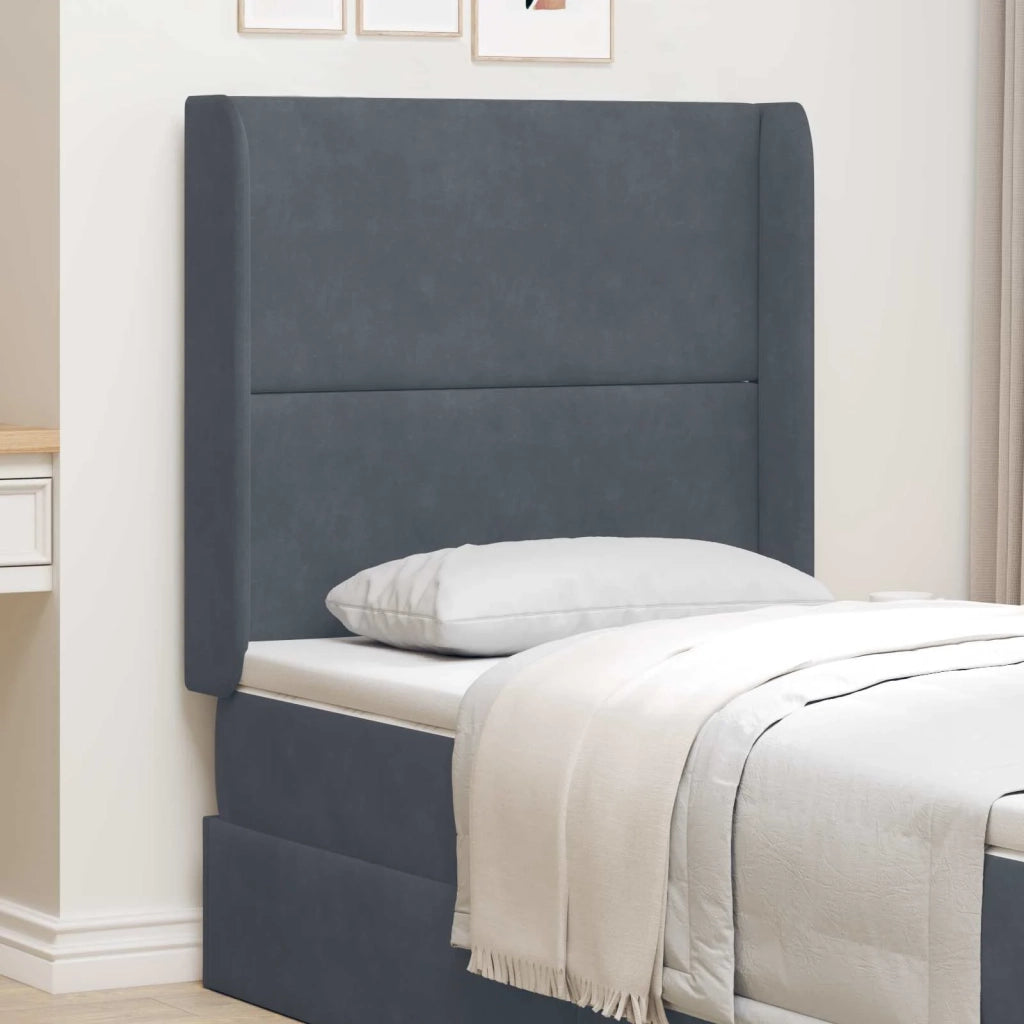 Orecchia della Testata Grigio 80 x 16 x 4 cm Velluto CFW8413410