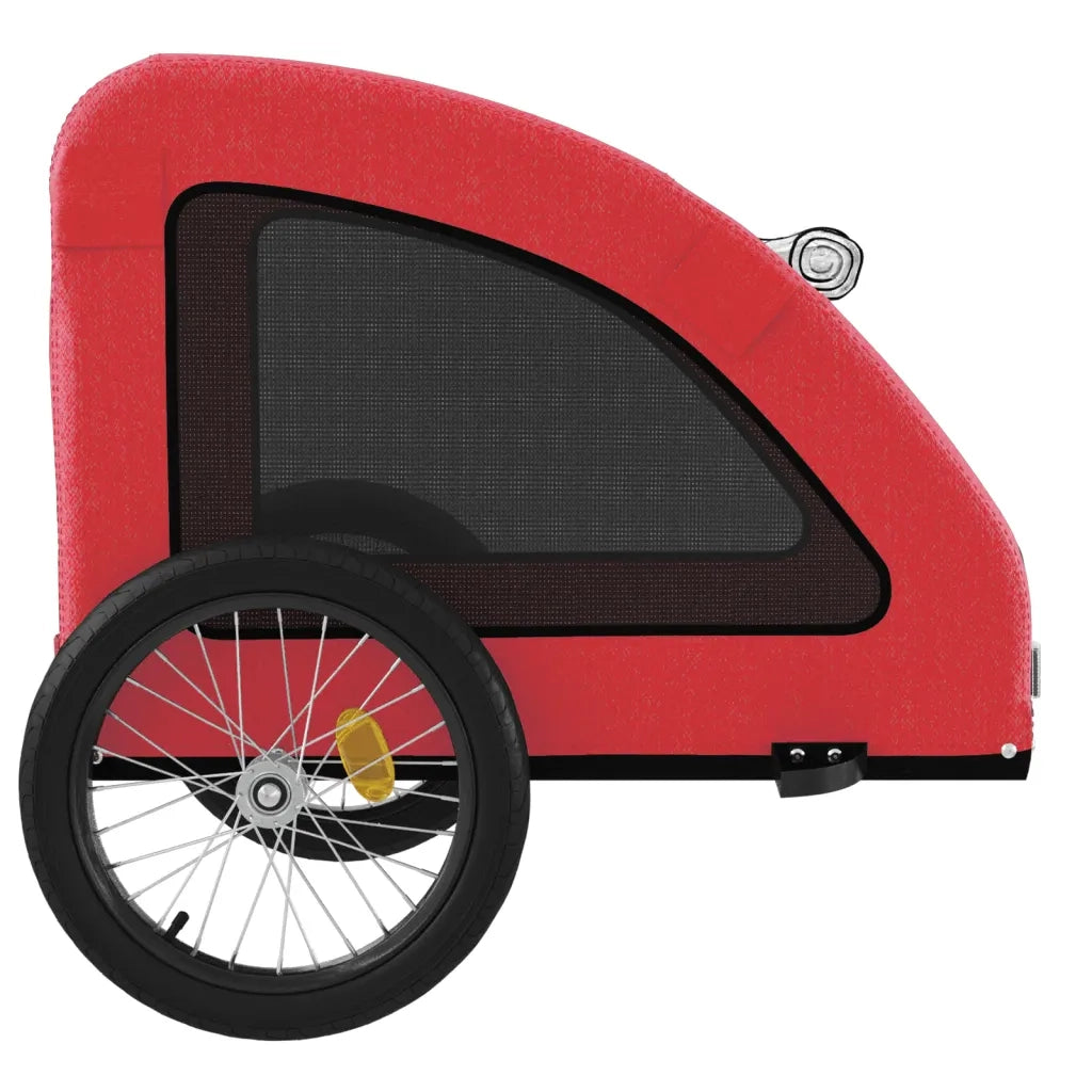Rimorchio da Bici per Animali Rosso Oxford e Ferro CFW7789689