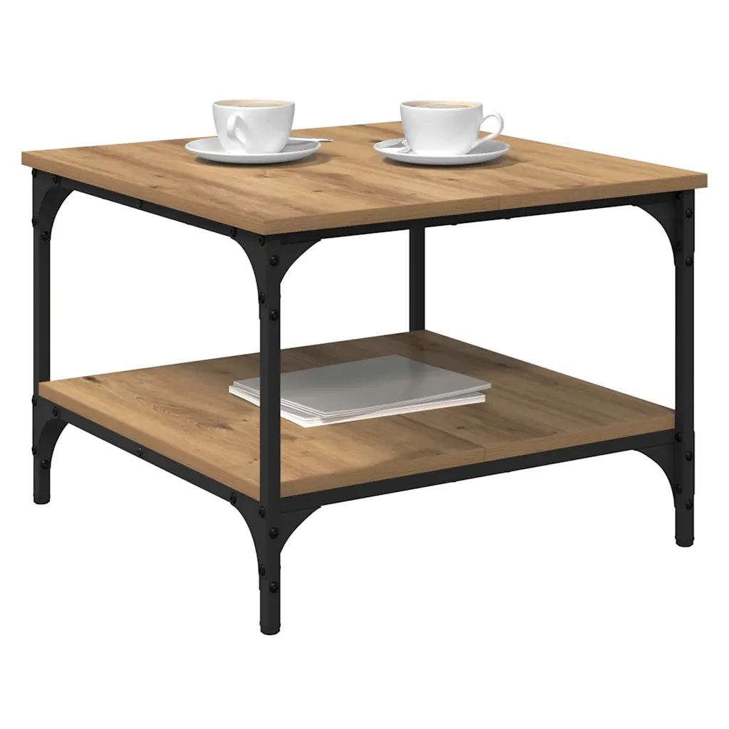 Tavolino da salotto Rovere artigianale 55 x 55 x 40 cm