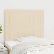 Testiera-Testata-Testiera Decorativa Crema 90x5x118/128 cm Tessuto 549098