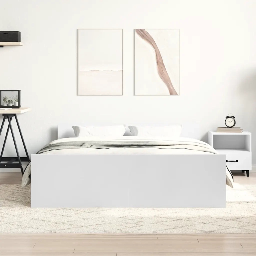 Giroletto con Testiera e Pediera Bianco 135x190 cm 3203789