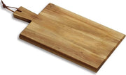 Piastra di taglio in acacia marrone - 35 x 18 x 15 cm con canale di resina