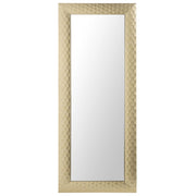 Specchio da parete con cornice sintetica dorata 50 x 130 cm rettangolare da appendere alla parete