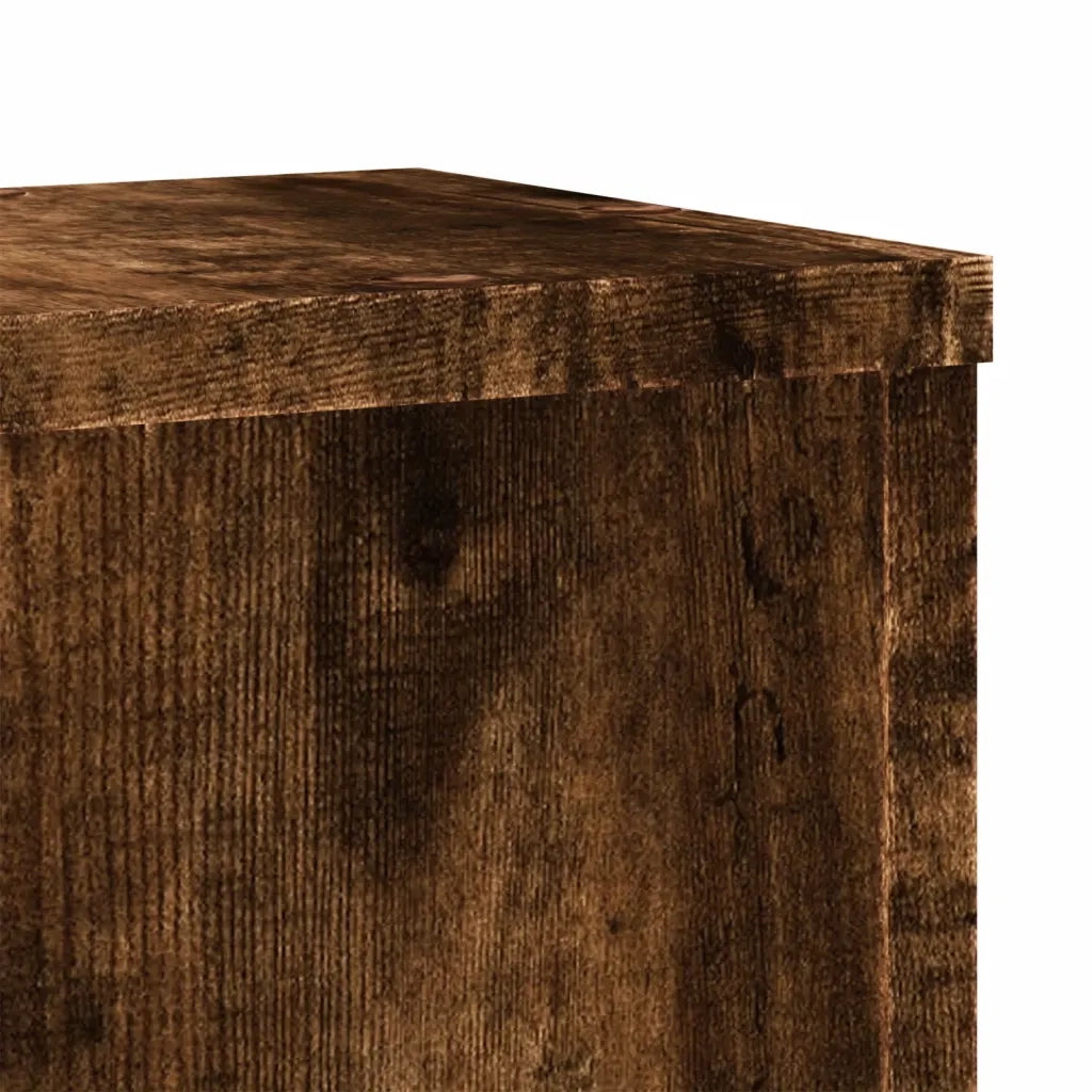 vidaXL Supporti per Piante 2 pz Rovere 17x17x60 cm Legno Multistrato