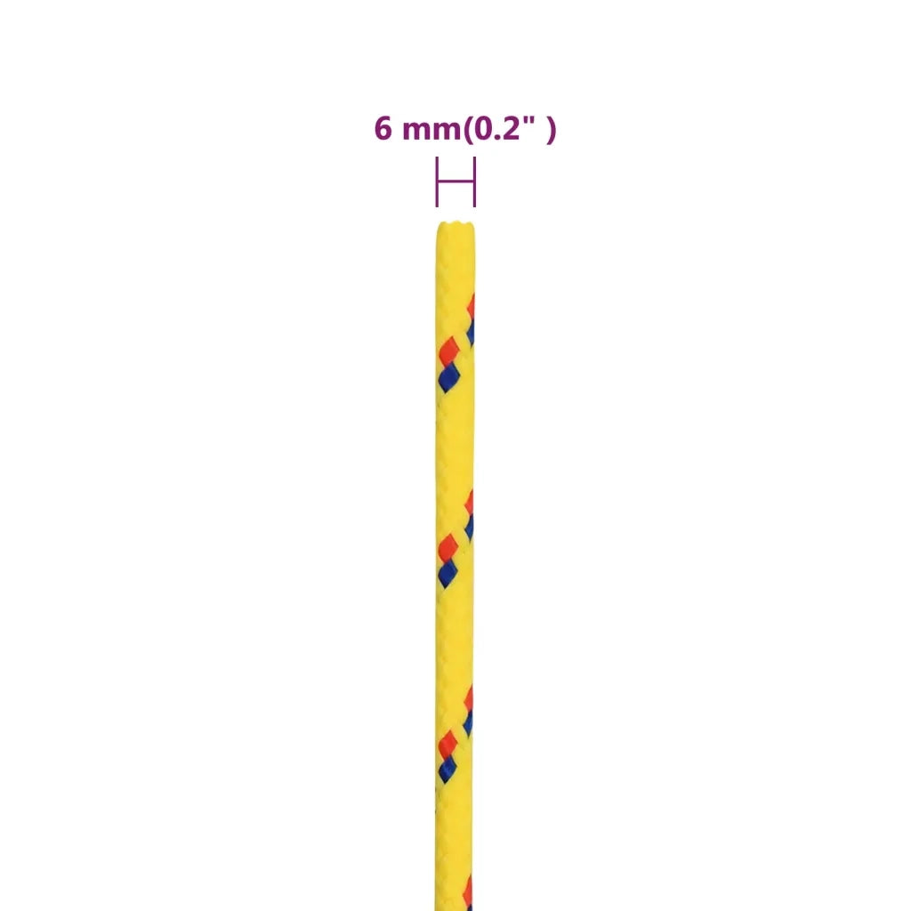 Corda | Fune per barca Gialla 6 mm 250 m in Polipropilene