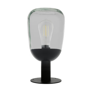 Piantana Esterno Contemporaneo Donatori Alluminio Nero Vetro E27