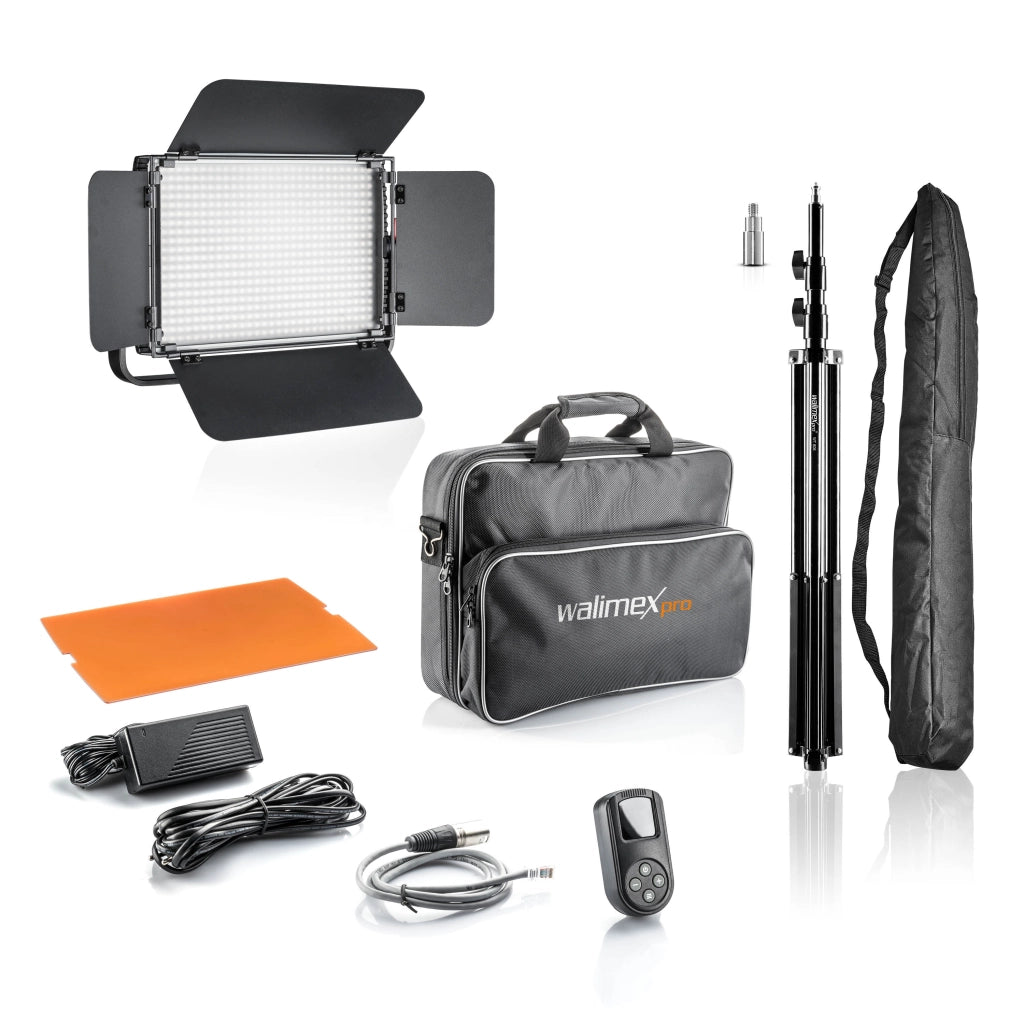 Niova 900 Plus Daylight Luce video 54 W con stativo per luci, LED a pannello dimmerabile, luce da giorno 5600 K, luci studio fotografico con telecomando