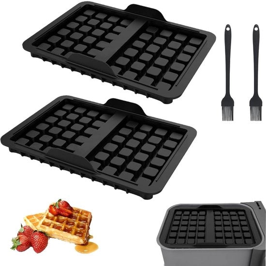 Accessori per waffle 2 pezzi - Fork per waffle - Pezzo di sostituzione per waffle - Compatibile con AF300EU/AF400EU - Resistente a temperature - Materiale siliconico di alta qualità alimentare - Forma a waffle