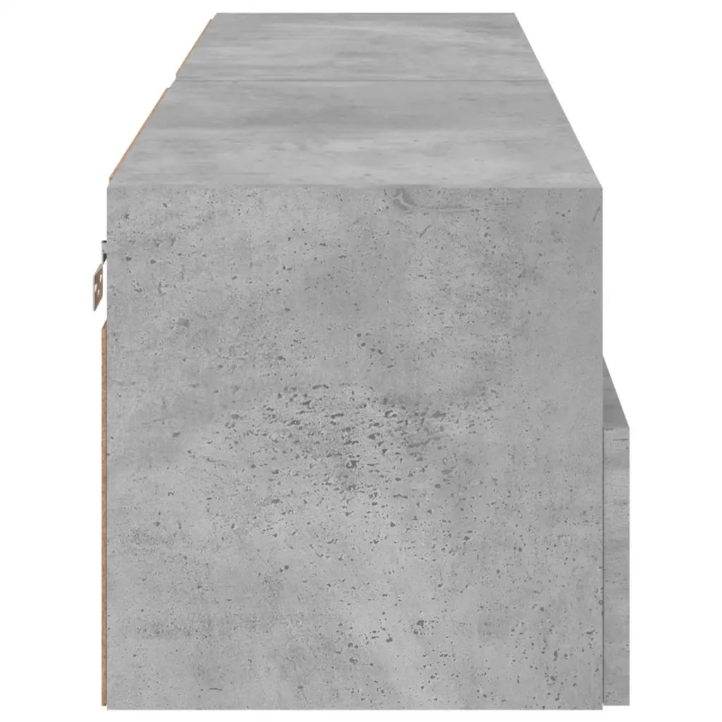 Mobili TV Muro 2pz | Armadietto TV | Mobile Porta TV Grigio Cemento 60x30x30 cm Legno Multistrato