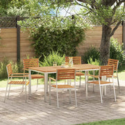 Set da Pranzo per Giardino 7 pcs Legno di Acacia Massello 3334778