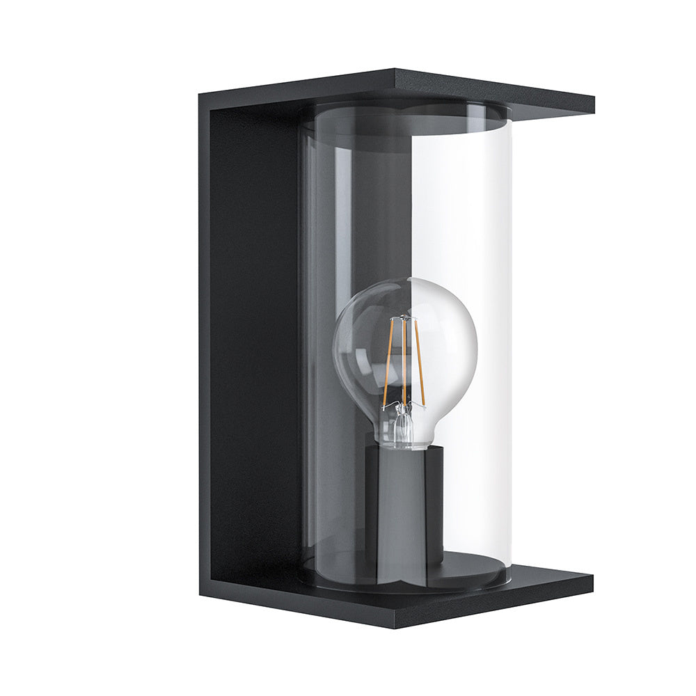 Applique Esterno Moderna Cascinetta Metallo Nero E27