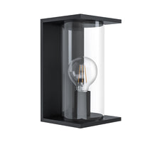 Applique Esterno Moderna Cascinetta Metallo Nero E27