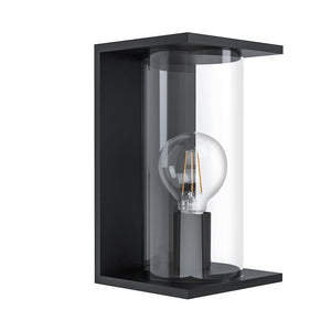 Applique Esterno Moderna Cascinetta Metallo Nero E27