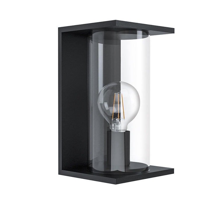 Applique Esterno Moderna Cascinetta Metallo Nero E27