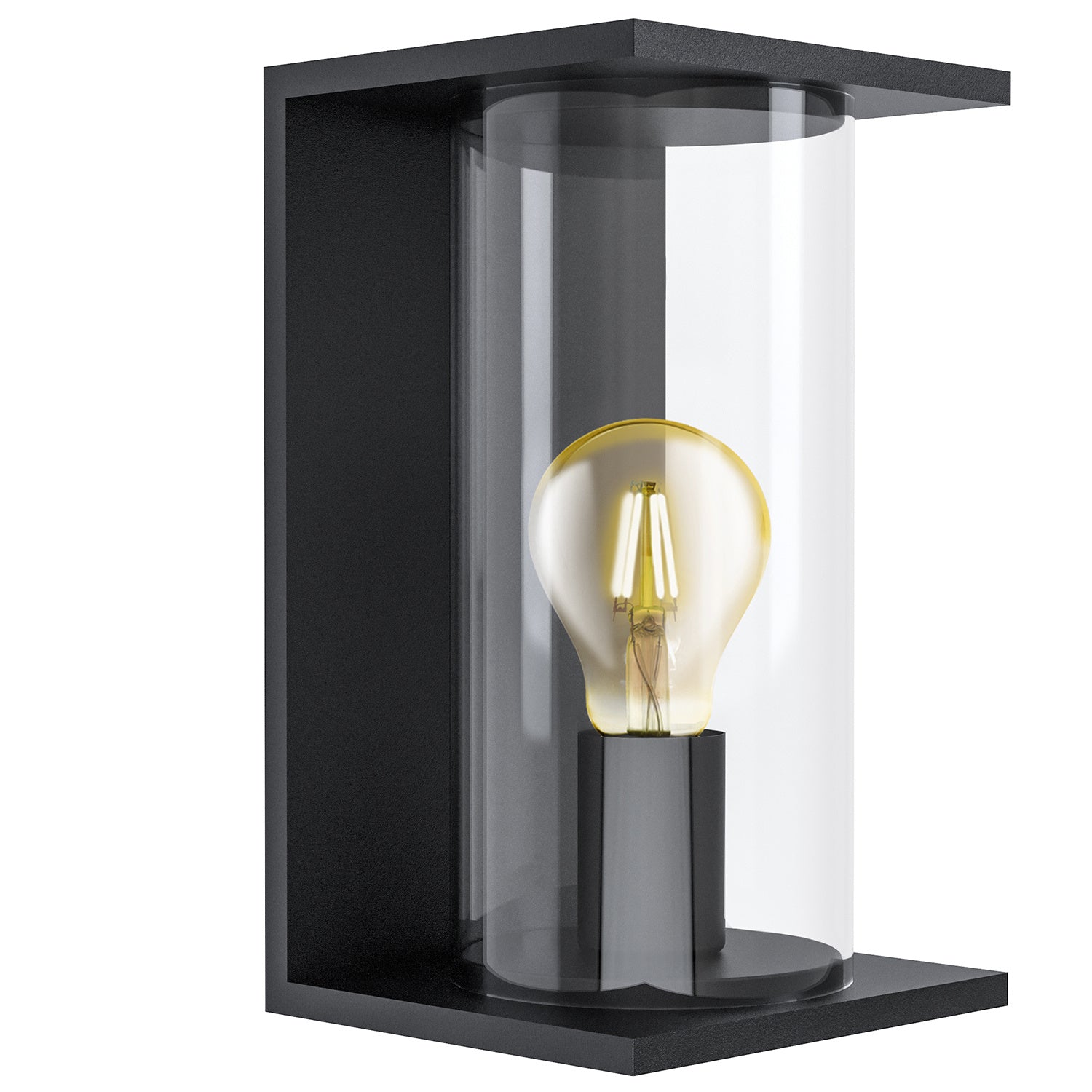 Applique Esterno Moderna Cascinetta Metallo Nero E27